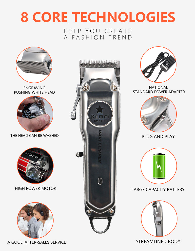 Kemei SmoothCut Men's Electric Clipper
